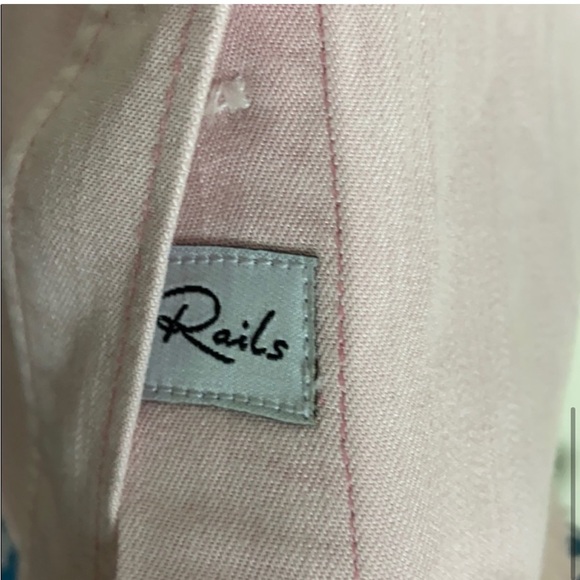 RAILS - Ingrid raw button up long sleeve in dusty rose size small - Picture 8 of 11